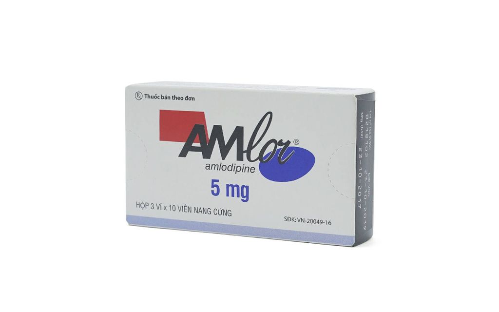 Thuốc Amlor 5mg Pfizer điều trị tăng huyết áp, thiếu máu cơ tim (3 vỉ x 10 viên)