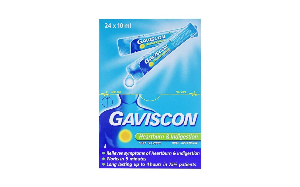 Hỗn dịch Gaviscon Reckitt Benckiser điều trị trào ngược dạ dày, thực quản (24 gói x 10ml)
