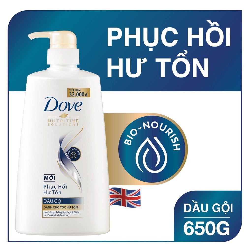 Dầu gội Dove phục hồi hư tổn 650g