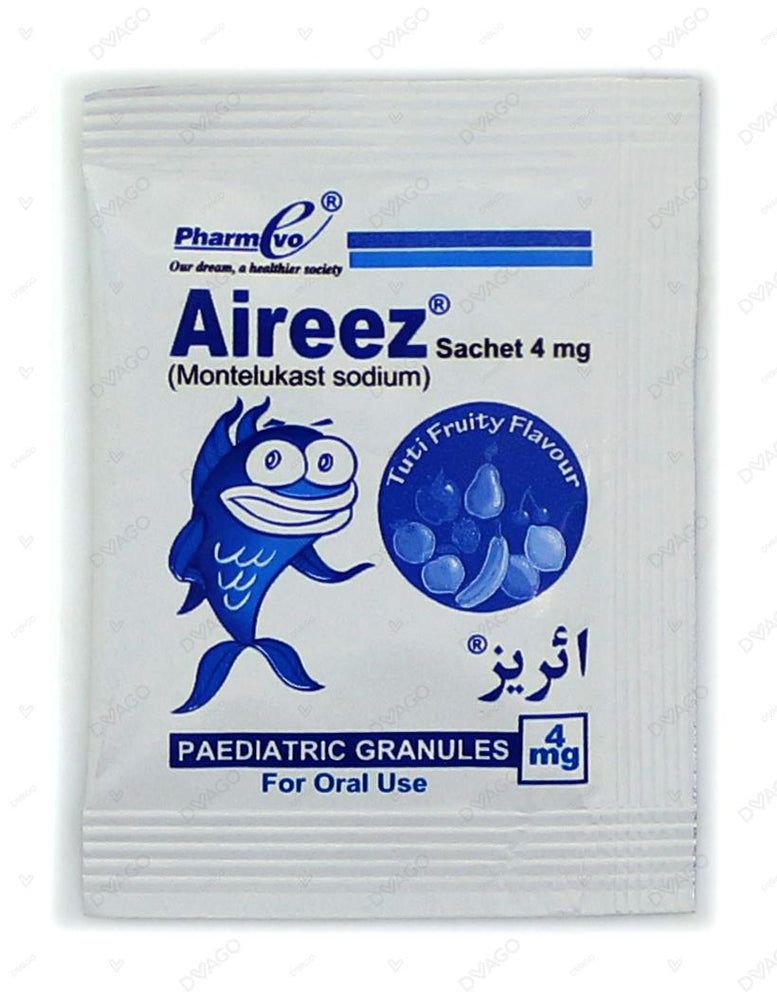 Thuốc Aireez 4mg – Hộp 14 gói – Điều trị hen phế quản, viêm mũi dị ứng