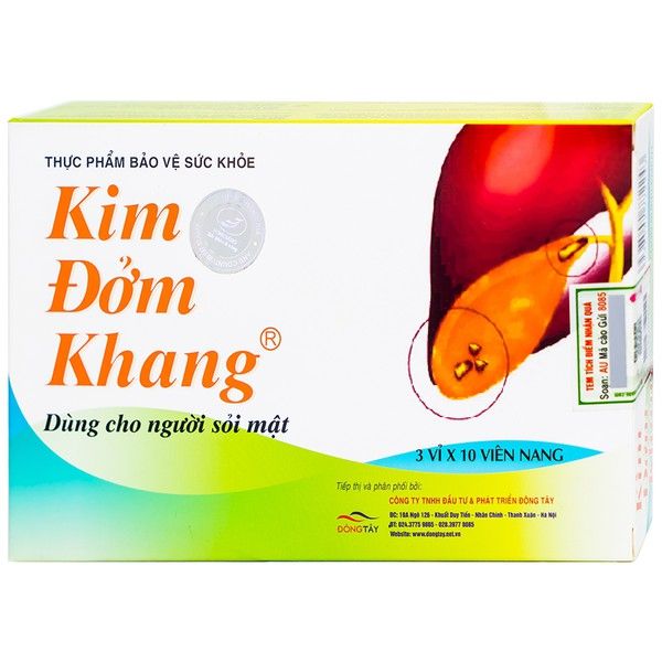Viên uống Kim Đởm Khang Hồng Bàng hỗ trợ cho người bị sỏi mật (3 vỉ x 10 viên)