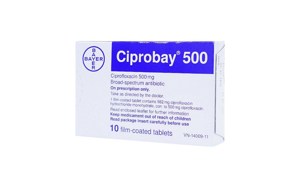 Thuốc Ciprobay 500mg Baye (1 vỉ x 10 viên)