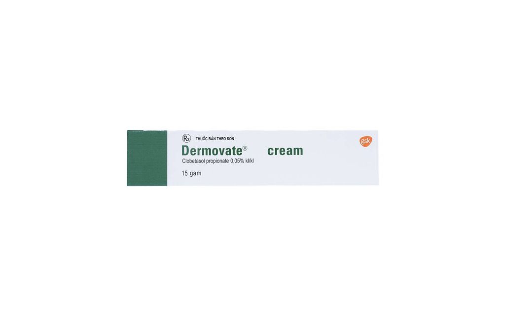 Thuốc kem Dermovate Cream Gsk điều trị vảy nến, viêm da (15g)