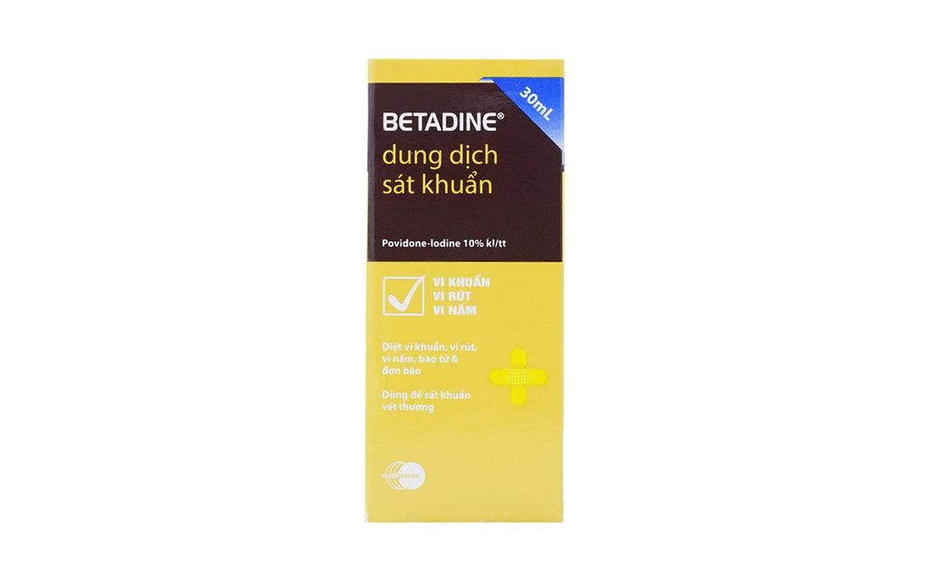 Dung dịch Betadine Antiseptic Solution sát khuẩn vết thương, bề mặt (30ml)