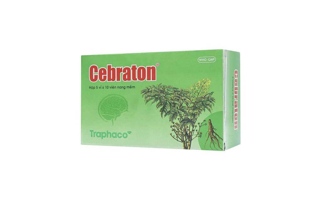 Thuốc Cebraton Traphaco Tăng Cường Trí Nhớ, Suy Nhược Thần Kinh (Hộp 5 Vỉ X 10 Viên)