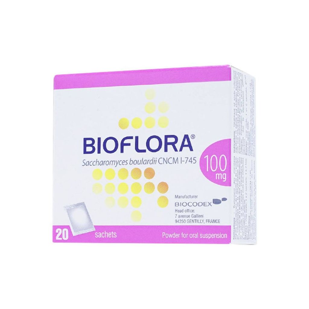Thuốc Bioflora 100mg Biocodex hỗ trợ phòng và điều trị tiêu chảy cấp (20 gói)