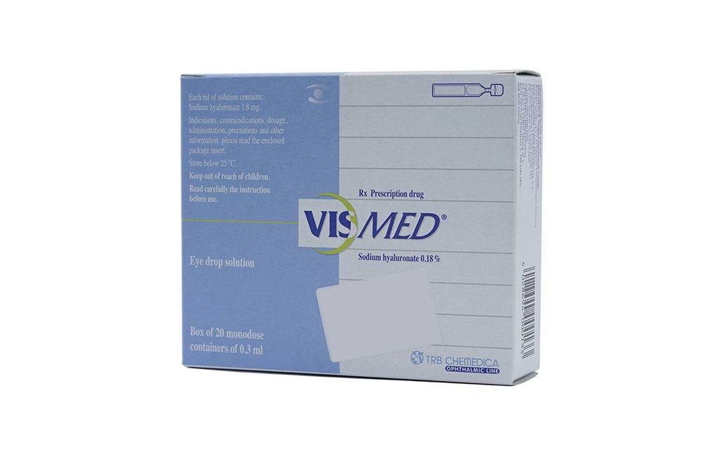 Thuốc nhỏ mắt Vismed Eye Drop 0,18% TRB Chemedica điều trị viêm giác mạc (0,3ml)