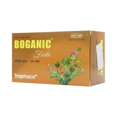 Boganic Forte hỗ trợ trị bệnh lý gan mật, mỡ máu (5 vỉ x 10 viên)