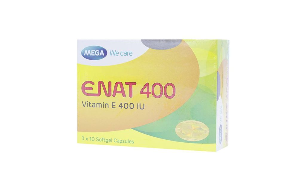 Thuốc Enat 400IU MEGA điều trị thiếu Vitamin E (3 vỉ x 10 viên)