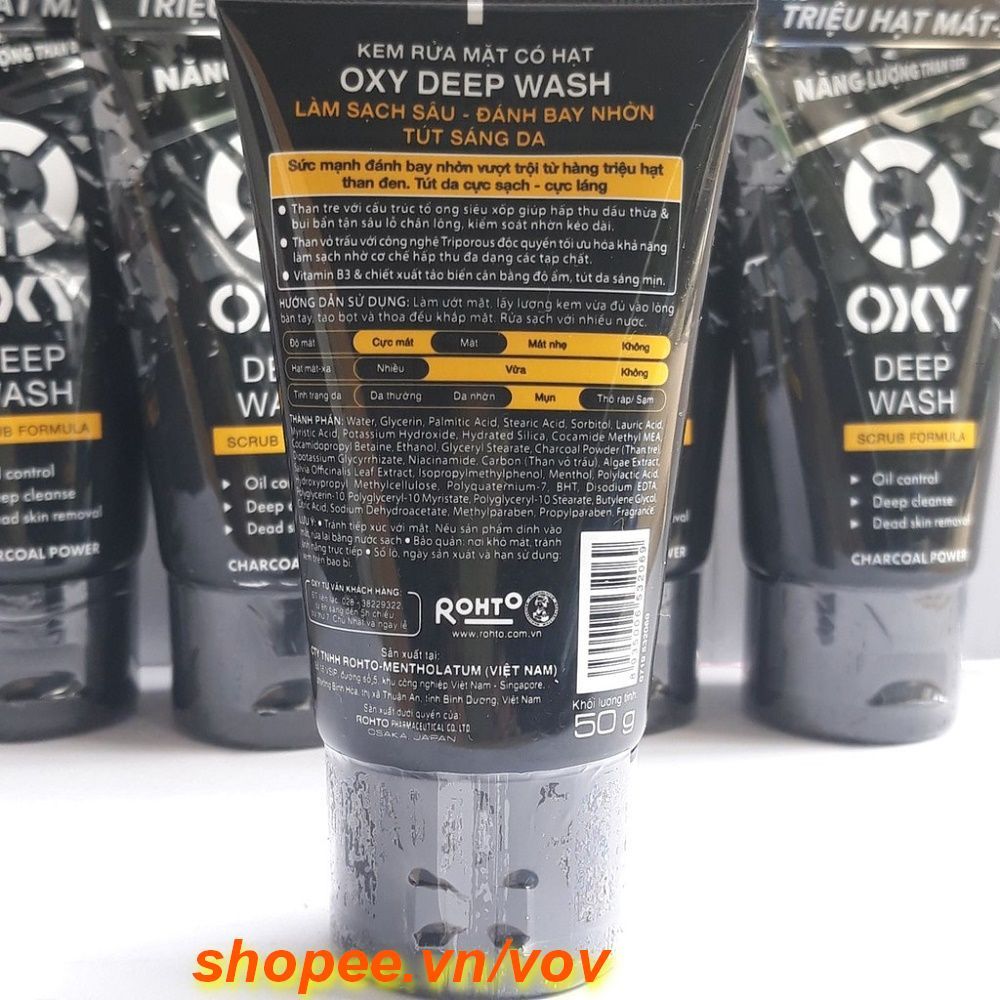 Sữa rửa mặt Oxy đen bé Deep wash 50g