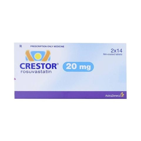 Crestor 20mg (2*14) - Rosuvastatin 20mg, điều trị tăng cholesterol máu nguyên (2 vỉ x 14 viên)