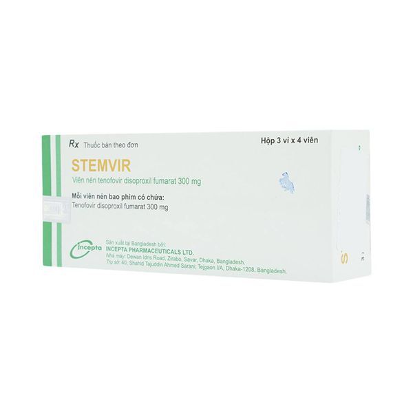 Thuốc Stemvir 300mg Incepta hỗ trợ điều trị nhiễm HIV (3 vỉ x 4 viên)