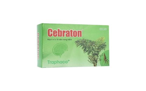 Thuốc Cebraton Traphaco Tăng Cường Trí Nhớ, Suy Nhược Thần Kinh (Hộp 5 Vỉ X 10 Viên)