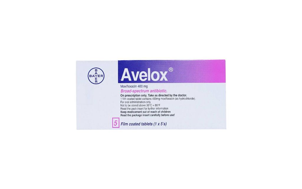 Thuốc Avelox 400mg Bayer điều trị nhiễm khuẩn (1 vỉ x 5 viên)