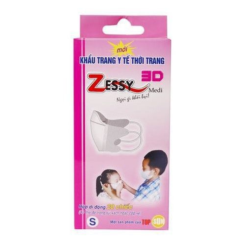 Khẩu trang Zessy 3D trẻ em ( hộp 20 cái)