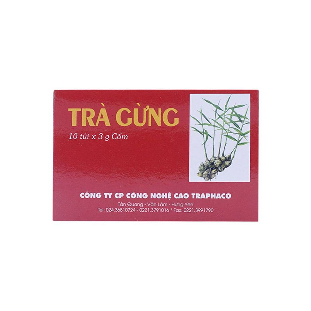 Trà Gừng Traphaco Hỗ Trợ Điều Trị Đau Bụng Do Lạnh, Đầy Chướng Không Tiêu (3G X 10 Gói)