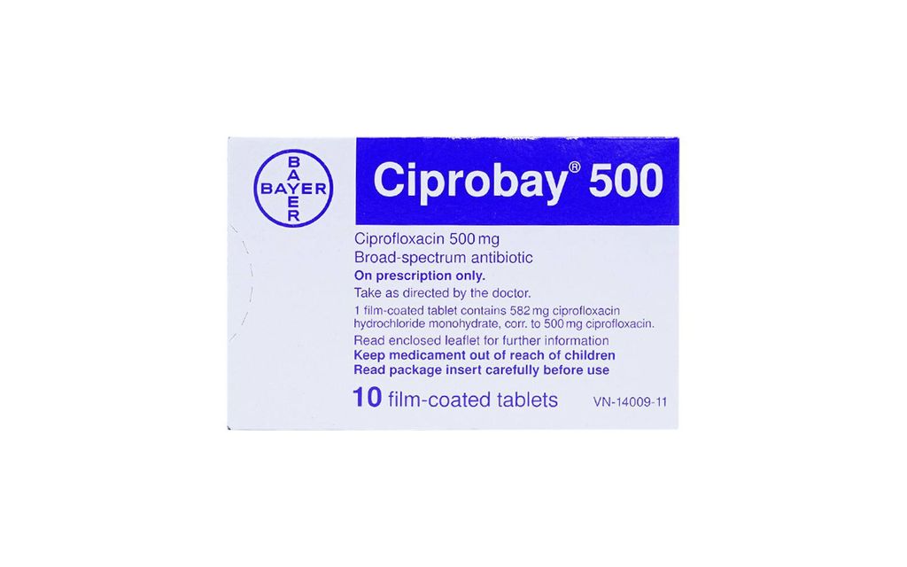 Thuốc Ciprobay 500mg Baye (1 vỉ x 10 viên)