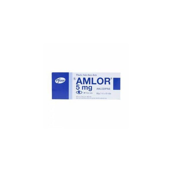 Thuốc Amlor 5mg Pfizer điều trị tăng huyết áp (3 vỉ x 10 viên)
