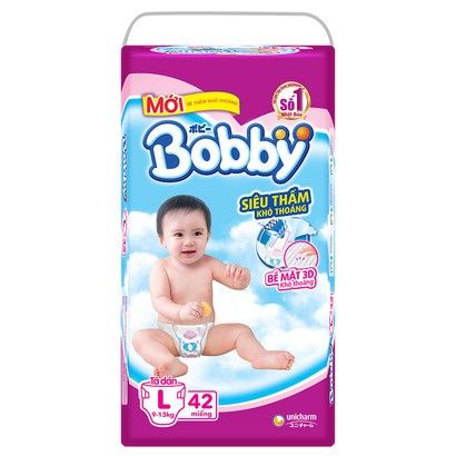 Tã Dán Bobby dán size L (42 miếng)