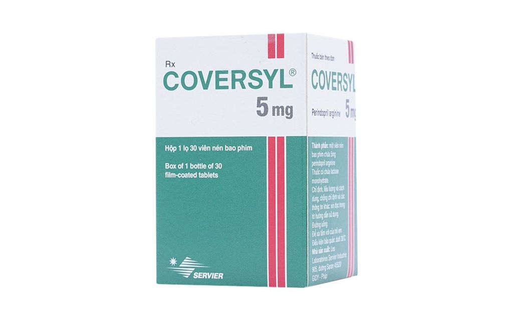 Thuốc Coversyl 5mg Servier điều trị tăng huyết áp (30 viên)