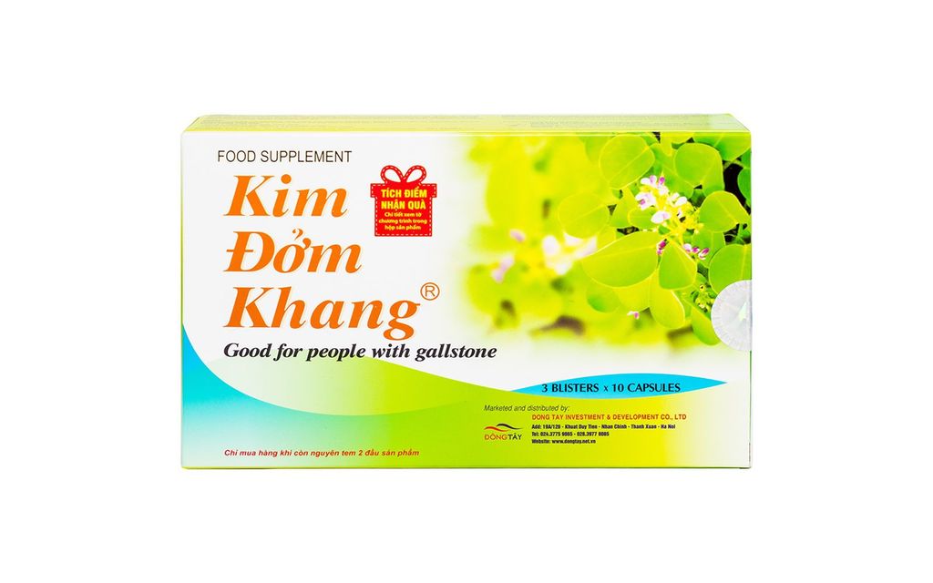 Viên uống Kim Đởm Khang Hồng Bàng hỗ trợ cho người bị sỏi mật (3 vỉ x 10 viên)