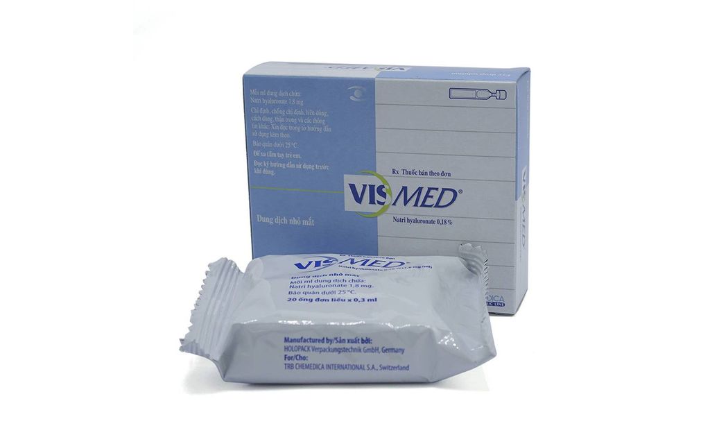 Thuốc nhỏ mắt Vismed Eye Drop 0,18% TRB Chemedica điều trị viêm giác mạc (0,3ml)