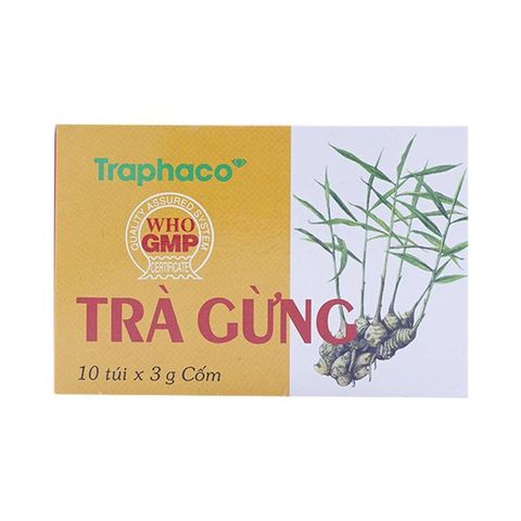 Trà Gừng Traphaco Hỗ Trợ Điều Trị Đau Bụng Do Lạnh, Đầy Chướng Không Tiêu (3G X 10 Gói)