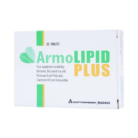 Viên uống ArmoLipid Plus Rottapharm hỗ trợ làm giảm cholesterol, triglycerid trong máu (20 viên)