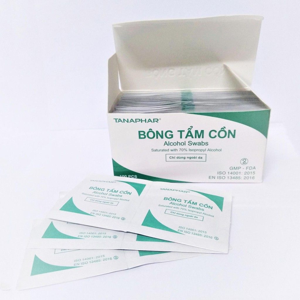 Bông Tẩm Cồn TANAPHAR 100 PCS