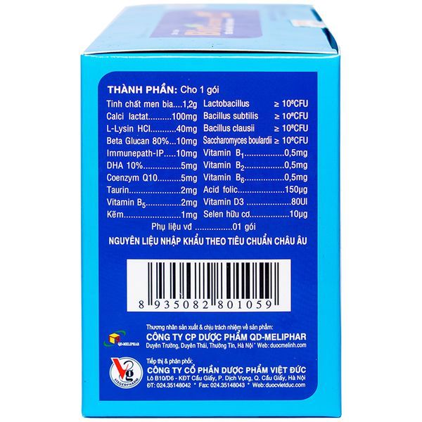 Cốm vi sinh Bio-acimin Gold QD-Meliphar giảm rối loạn tiêu hóa (30 gói)