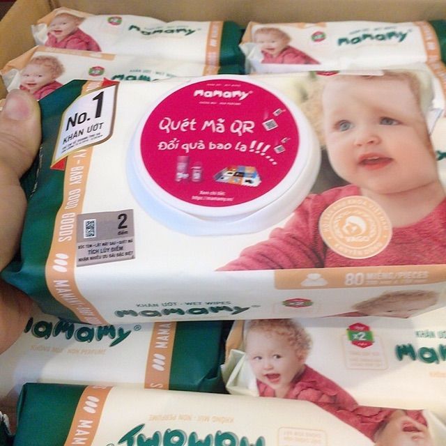 Khăn ướt Mamamy 80 tờ (thùng 24 gói)