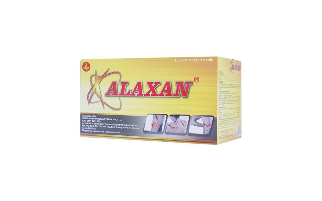 Thuốc Alaxan 325mg United giúp giảm đau kháng viêm (25 vỉ x 4 viên)