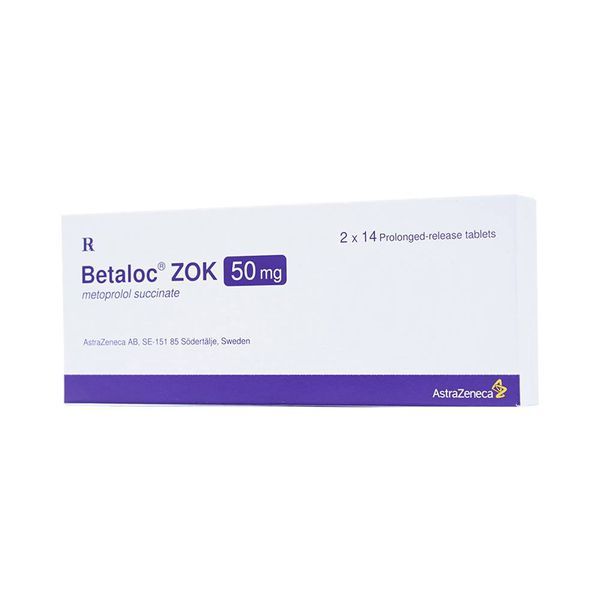 Thuốc Betaloc Zok 50mg điều trị tăng huyết áp, suy tim (28 viên)