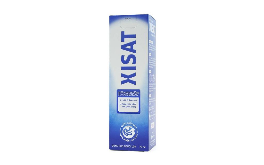 Xịt mũi nước biển sâu Xisat 75ml xịt sạch thông mũi dùng cho người lớn