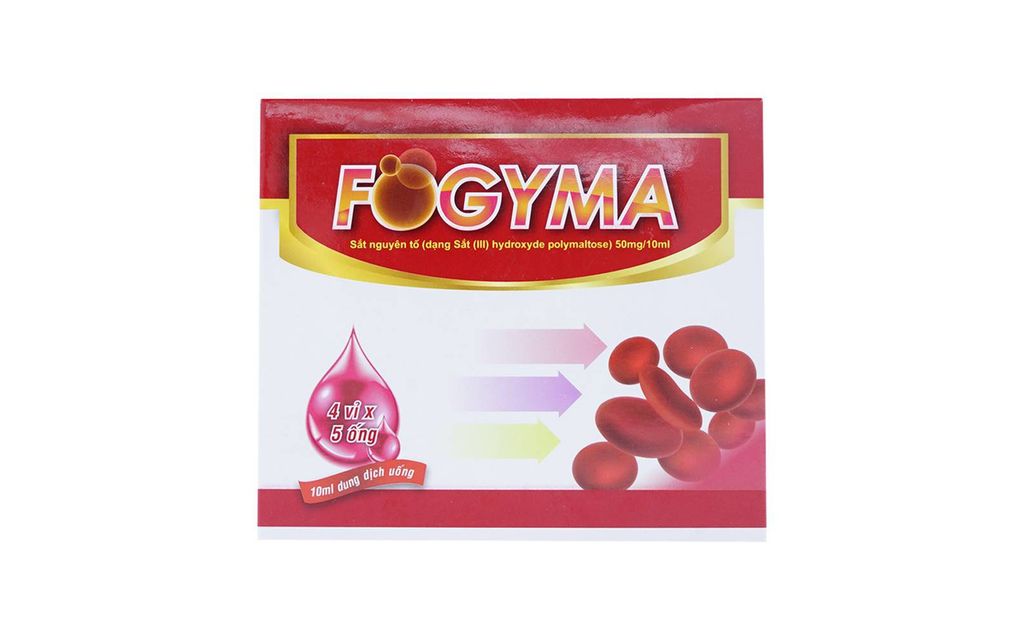 Thuốc Fogyma CPC1 điều trị thiếu máu do thiếu sắt (4 vỉ x 5 ống)