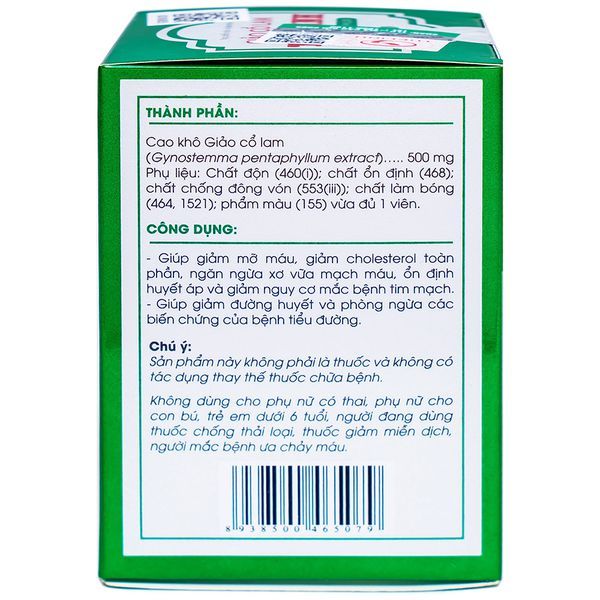 Viên Uống Phòng Ngừa Bệnh Tim Mạch Giảo Cổ Lam Tuệ Linh 60 Viên