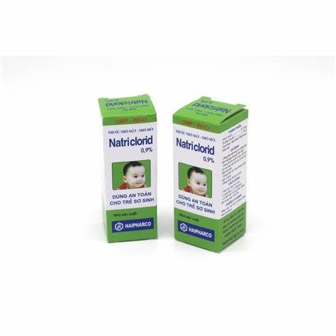 Nước nhỏ mắt mũi Natriclorid 0,9% 10ml Haipharco