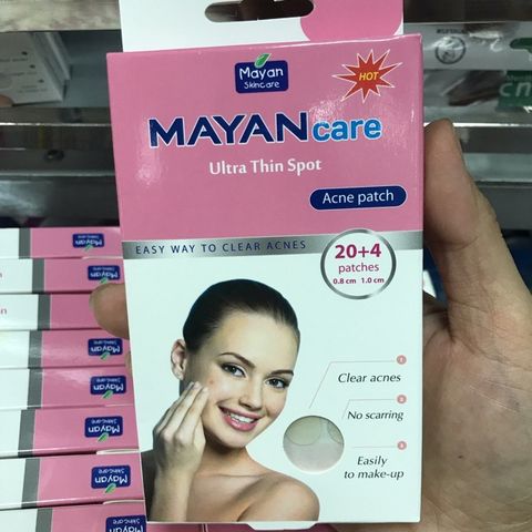 Mayan care Hồng 0.8cm (hộp 20 miếng dán mụn)