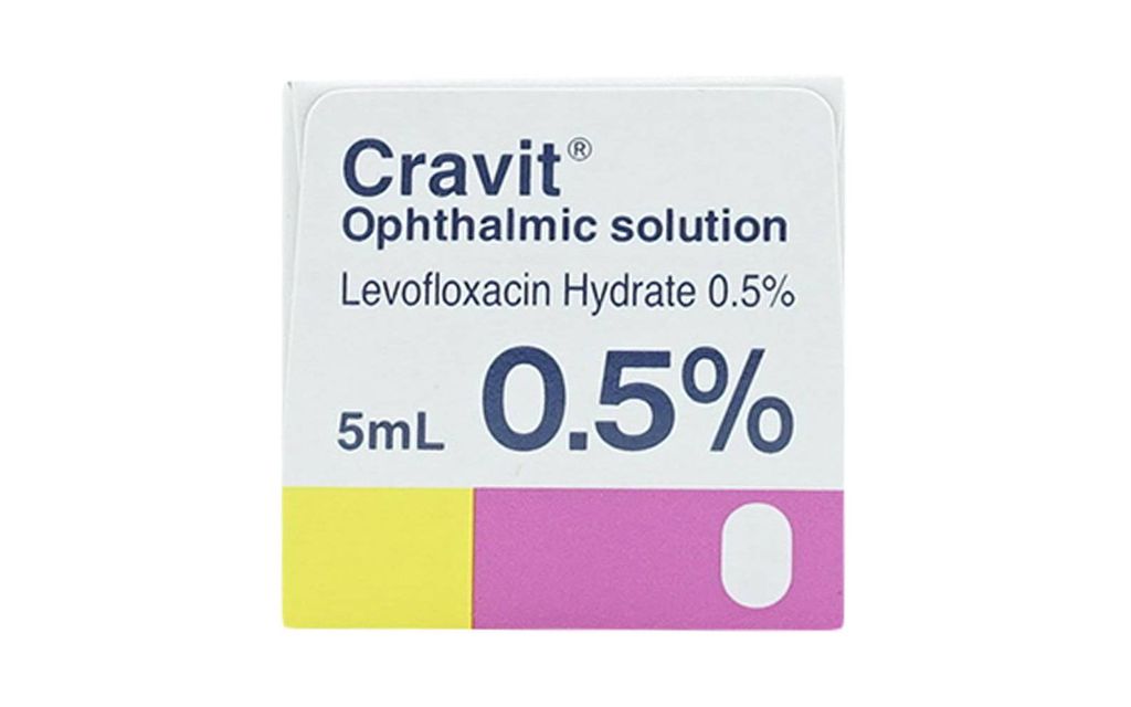 Cravit 0,5%-Dung dịch nhỏ mắt Santen điều trị viêm bờ mi, viêm túi lệ (5ml)