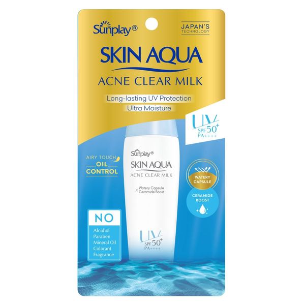 Sữa chống nắng dưỡng da ngừa mụn - Sunplay Skin Aqua Acne Clear Milk