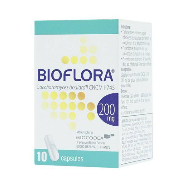 Thuốc Bioflora 200mg Biocodex hỗ trợ điều trị tiêu chảy cấp (10 viên)