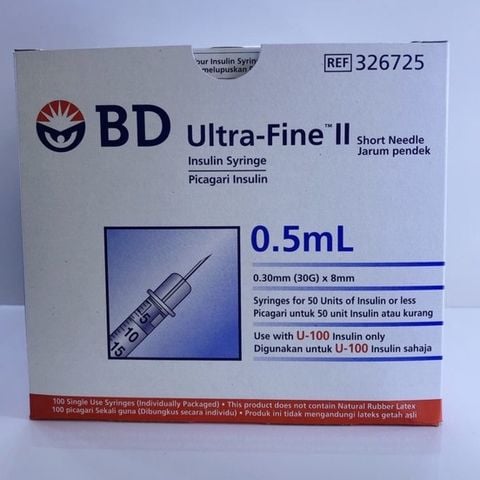 Kim tiểu đường BD Ultra-Fine II 0.5ml (hộp 100 cái)