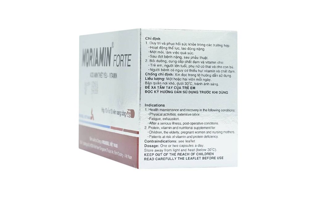 Thuốc Moriamin Forte Roussel duy trì và phục hồi sức khỏe (100 viên)