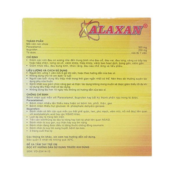 Thuốc Alaxan 325mg United giúp giảm đau kháng viêm (25 vỉ x 4 viên)