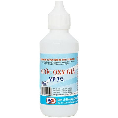Nước Oxy Già 3% Hóa Dược sát khuẩn vết thương, vết loét, viêm miệng (20ml)