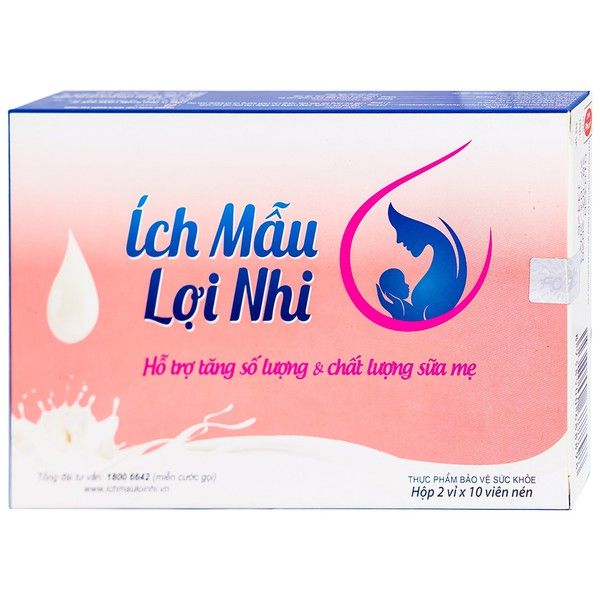 Ích Mẫu Lợi Nhi - hỗ trợ tăng số lượng & chất lượng sữa mẹ (20 viên)