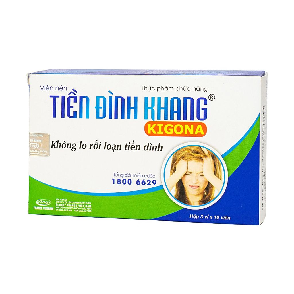 Viên Uống Tiền Đình Khang Kigona Eloge Hỗ Trợ Lưu Thông Máu, Giảm Rối Loạn Tiền Đình (30 Viên)