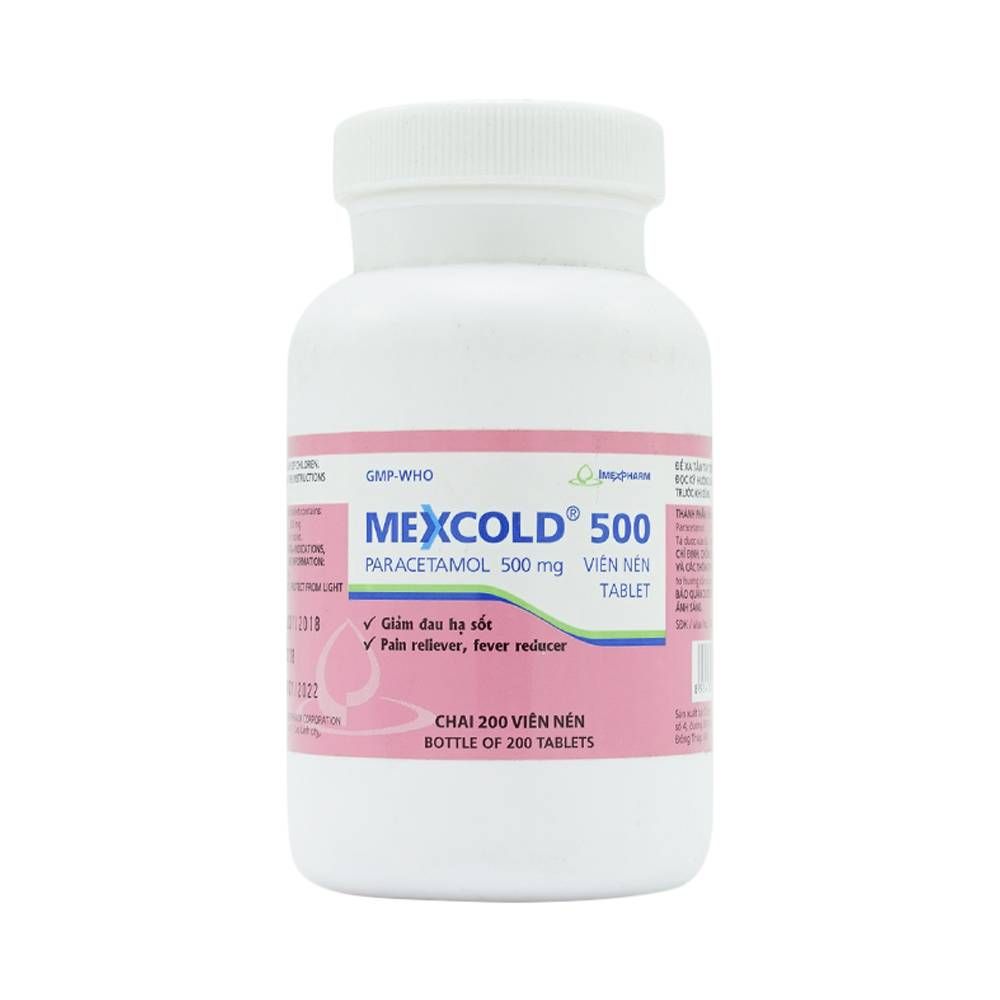 Mexcold 500mg ( lọ 200 viên)