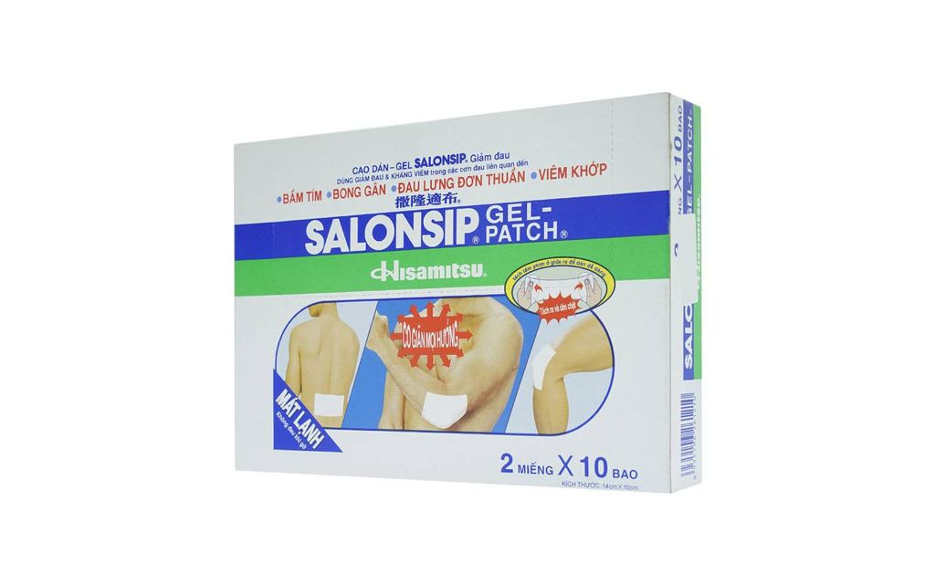 Salonsip (Hộp 10 gói x 2 miếng). Gói 2 miếng
