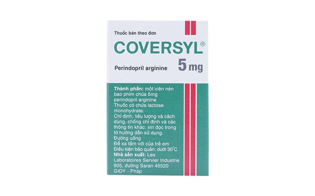 Thuốc Coversyl 5mg Servier điều trị tăng huyết áp (30 viên)